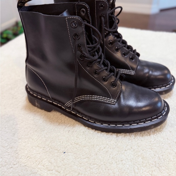 Dr. Martens Black Boots with Iconic White Stitching - Picture 5 of 7